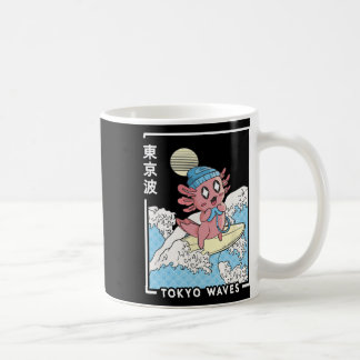 Axolotl gamen surfen Japanse golven Kids Kawaii  Koffiemok