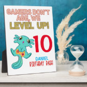 Axolotl Gamer Birthday Boy Video Game Party Fotoplaat (Zijkant)