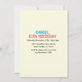 Axolotl Gamer Birthday Boy Video Game Party  Kaart (Achterkant)