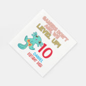 Axolotl Gamer Birthday Boy Video Game Party Servet (Hoek)