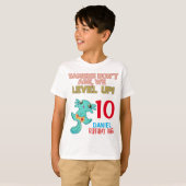 Axolotl Gamer Birthday Boy Video Game Party T-shirt (Voorkant volledig)