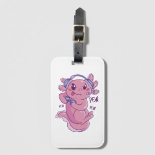 Axolotl Gamer Challenge Blast Bagagelabel