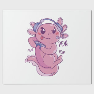 Axolotl Gamer Challenge Blast Cadeaupapier