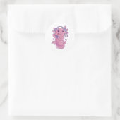Axolotl Gamer Challenge Blast Ronde Sticker (Tas)