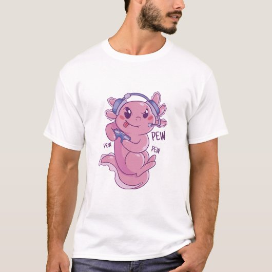 Axolotl Gamer Challenge Blast T-shirt (Voorkant)