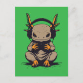 axolotl gamer feestdagenkaart (Voorkant)