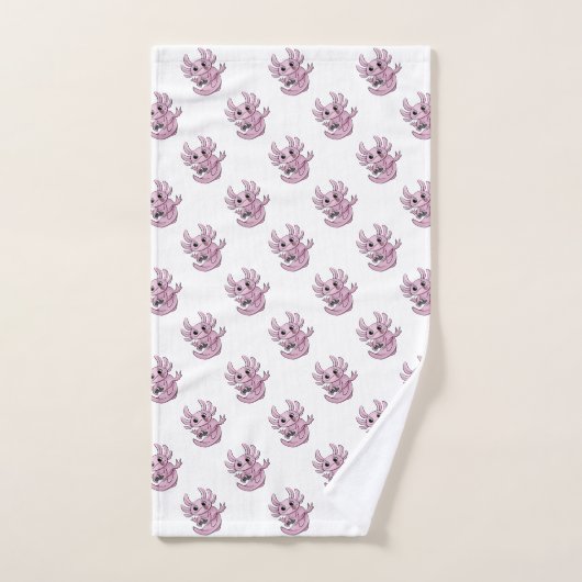 Axolotl Gamer Hand Towel Handdoek (Handdoek)