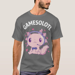 AXOLOTL Gamesolotl Kawaii Chibi Pastel Gothic Anim T-shirt