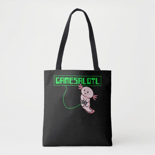 Axolotl Gaming Gamesalotl Kawaii Tote Bag (Voorkant)