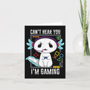 Axolotl Gaming Salamander als Gamer Kaart