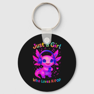 Axolotl gewoon een meisje dat van K-p houdt Sleutelhanger