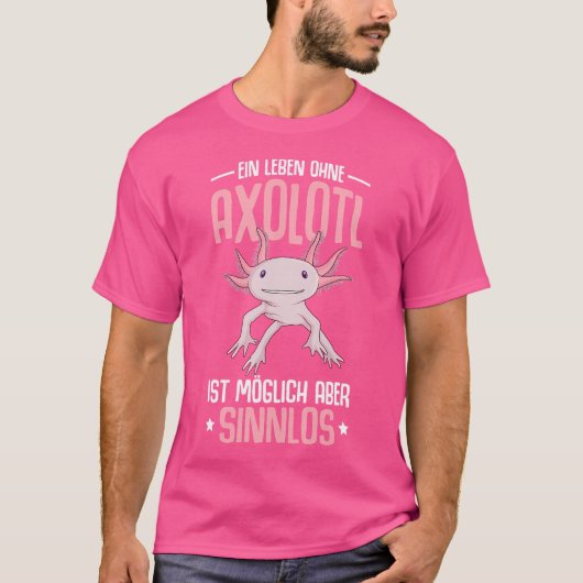 Axolotl Gezegden Funny Salamander T-shirt (Voorkant)
