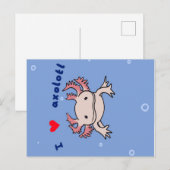 Axolotl Gift| Cute Axolotl for Birthday Feestdagenkaart (Voorkant / Achterkant)