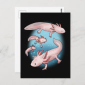 Axolotl Gift Kinderen Kawaii Axolotl Gifts Mannen Briefkaart (Voorkant / Achterkant)