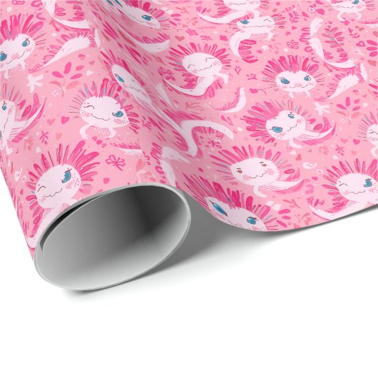 Axolotl gift wrap cadeaupapier (Rol Hoek)