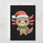 Axolotl Gingerbread Kerstmis Kerstmis Matching Fam Feestdagenkaart (Voorkant)