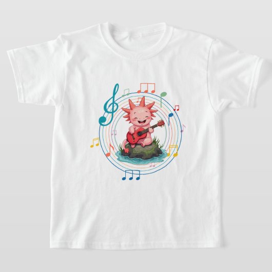 Axolotl-gitaar T-shirt (Laagn)