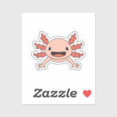 Axolotl glimlacht recht naar jou! Sticker (Vel)