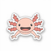 Axolotl glimlacht recht naar jou! Sticker (Voorkant)