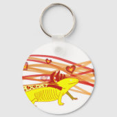 Axolotl Gold-Albino Sleutelhanger (Voorkant)