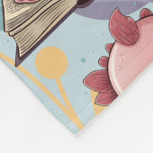 Axolotl grappig booklover patroon fleece deken (Hoek)
