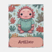 Axolotl Grappige Unieke Print Fleece Deken (Voorkant)