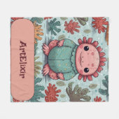 Axolotl Grappige Unieke Print Fleece Deken (Voorkant (Horizontaal))