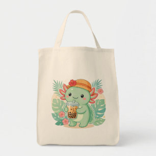 Axolotl groene boodschappentassen tote bag