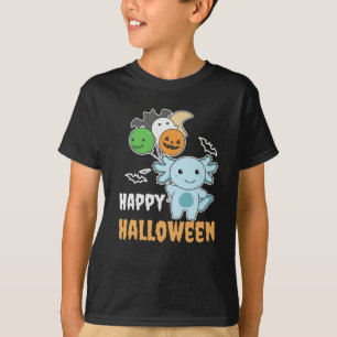 Axolotl Halloween Balloons Kinder Cute Axolotls T-shirt