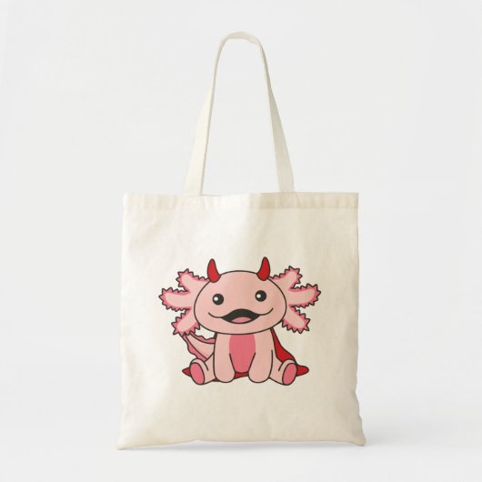 Axolotl Halloween Cute Devil Kinderen Witches Cost Tote Bag (Voorkant)