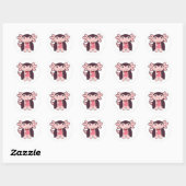 Axolotl Halloween Cute Devil Vampire Costuum Class Ronde Sticker (Vel)