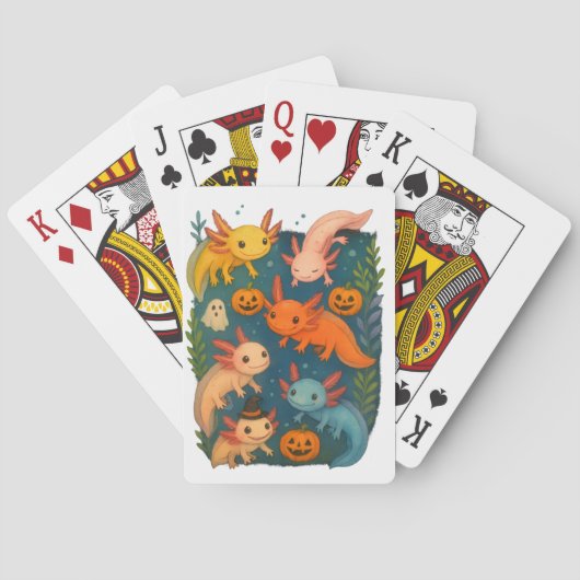 Axolotl Halloween Pokerkaarten (Achterkant)