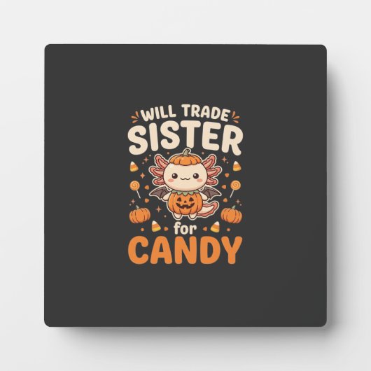Axolotl Halloween snoep handel vector ontwerp_1 Fotoplaat (Voorkant)