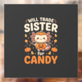 Axolotl Halloween snoep handel vector ontwerp_1 Raamsticker (Vel 2)