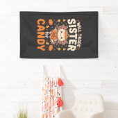 Axolotl Halloween snoep handel vector ontwerp_1 Spandoek (Insitu)