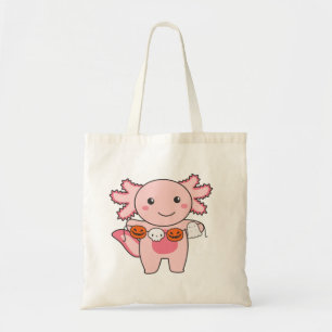 Axolotl Happy Halloween Pumpkin Bat Costume Tas B