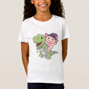 Axolotl Happy Halloween T-rex Mummy Costume T-shirt