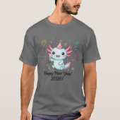 Axolotl Happy New Year 2026 Party T-Shirt (Voorkant)