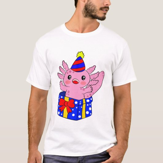 axolotl HappyBirthday T-shirt (Voorkant)
