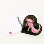 Axolotl-hart notitieboek (Binnen)