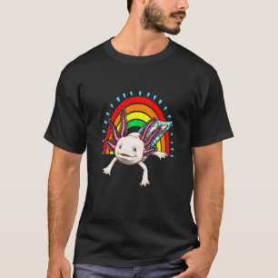 Axolotl Hart Regenboog Vrouwen Mexicaanse Vis  Amp T-shirt