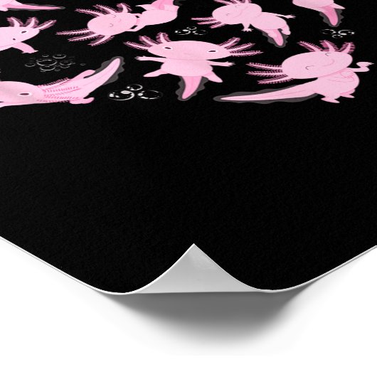 Axolotl Hart voor Kinderen Axolotl Lover Axolotl K Poster (Hoek)