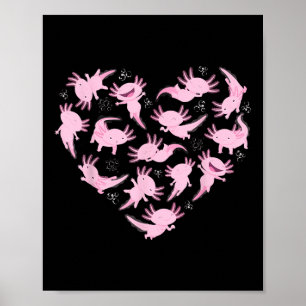 Axolotl Hart voor Kinderen Axolotl Lover Axolotl K Poster