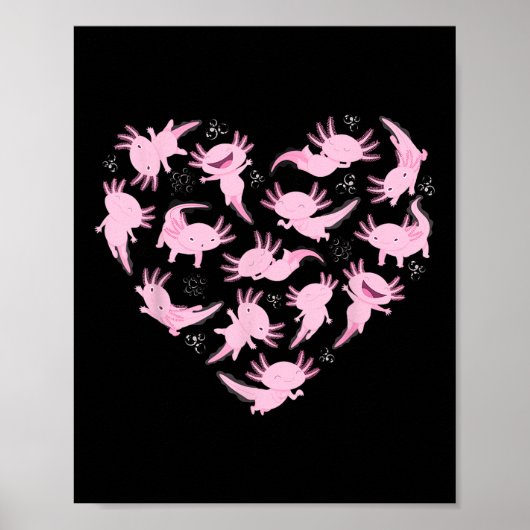 Axolotl Hart voor Kinderen Axolotl Lover Axolotl K Poster (Voorkant)