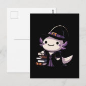 Axolotl Heks - Schattig Halloween Briefkaart (Voorkant / Achterkant)