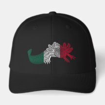 Axolotl Hoed - ROOD, WIT & GROEN - Mexico Vlag
