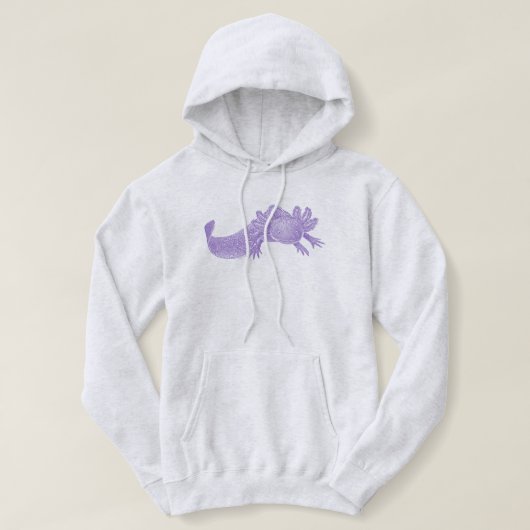 Axolotl Hoodie - PAARS (Design voorkant)