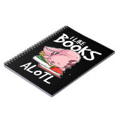 Axolotl I like Books Alotl Funny Animal Reading 34 Notitieboek (Linkerzijde)