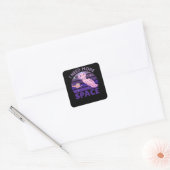 Axolotl ik heb meer ruimteastronaut nodig vierkante sticker (Envelop)