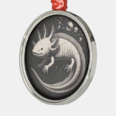 Axolotl Illustratie Metalen Ornament (Links)